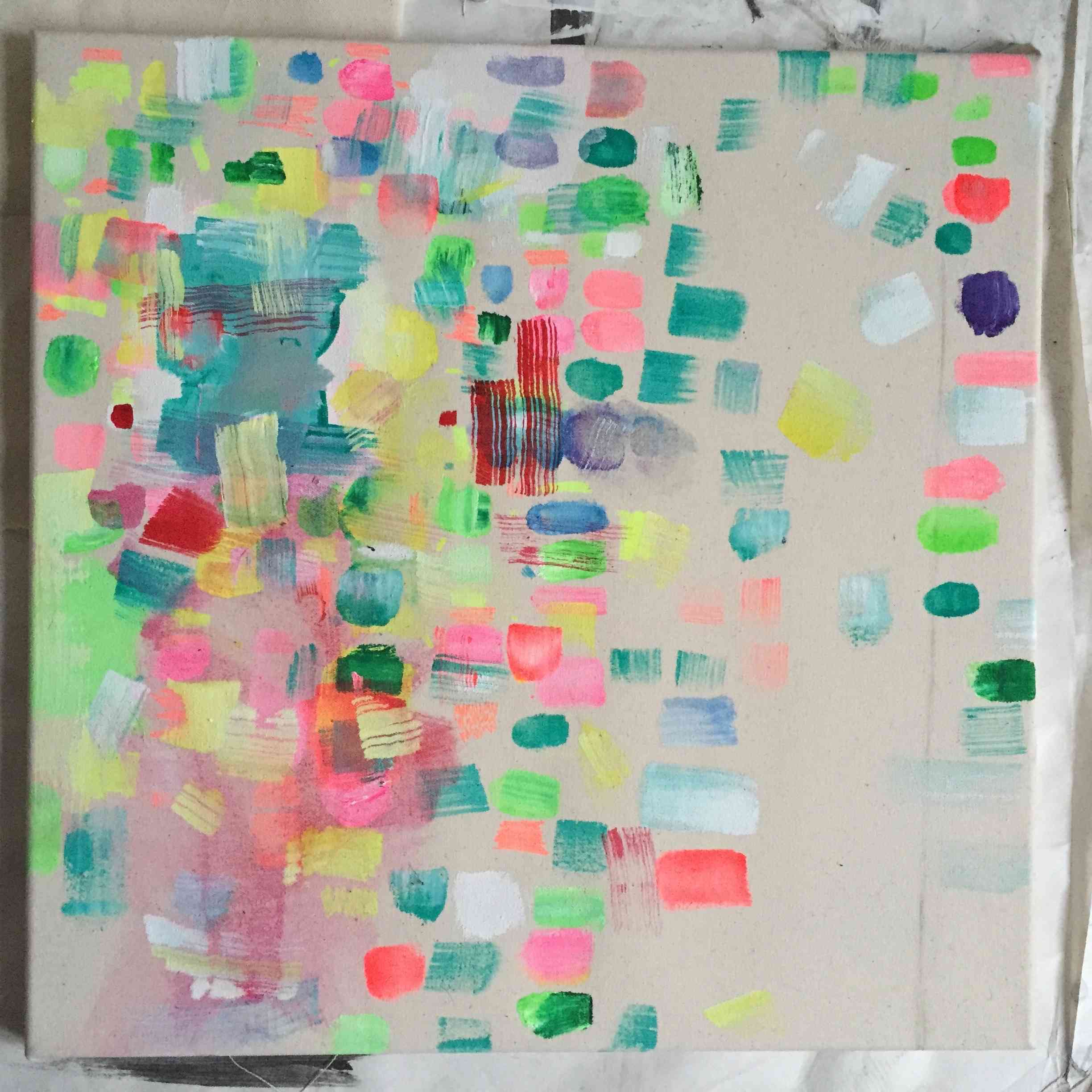 ot, 40x40cm, diverse mat, 2016